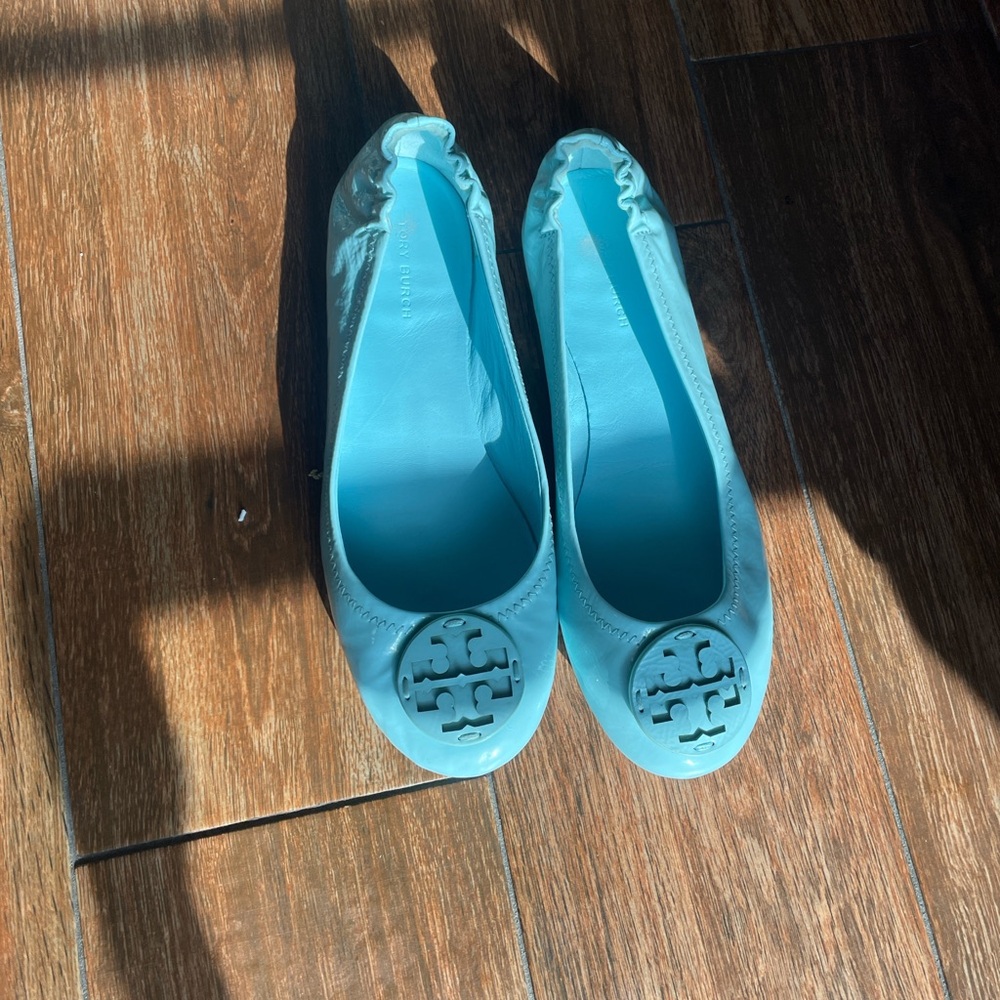 Tory Burch Blue Ballet Flats